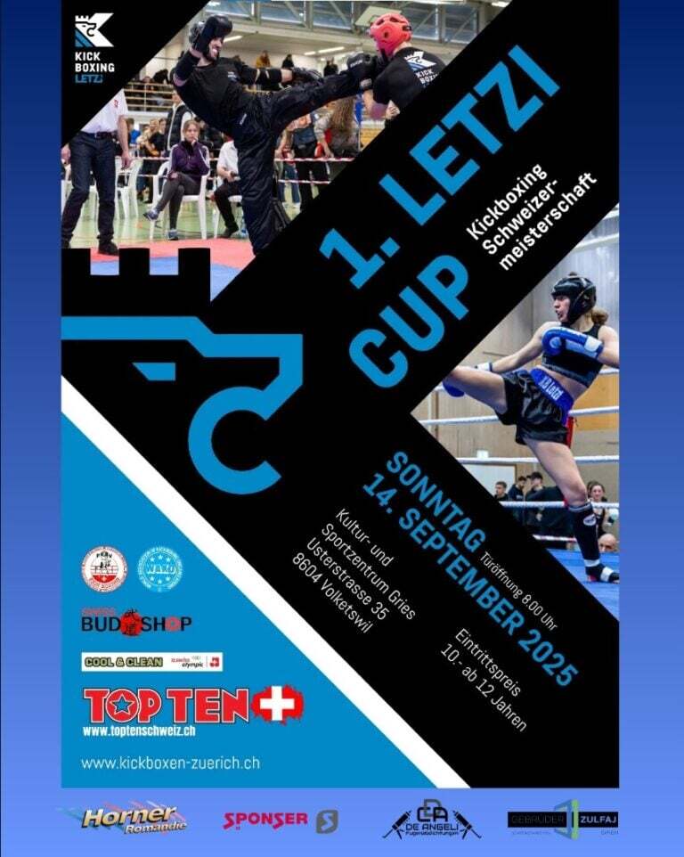 Kickboxing Letzi Cup Sonntag 14. September 2025 in Volketswil